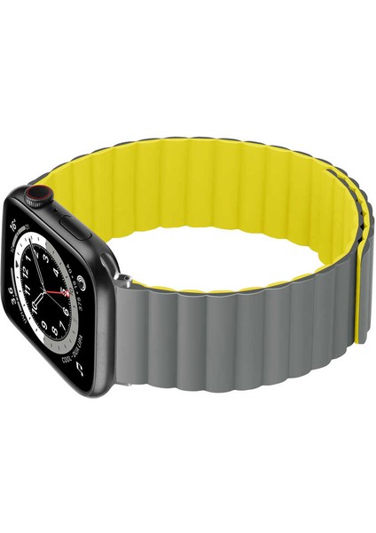 Apple Watch 7 45MM Kordon/kayış Çift Renk Mıknatıslı Ayarlanabilir Kordon