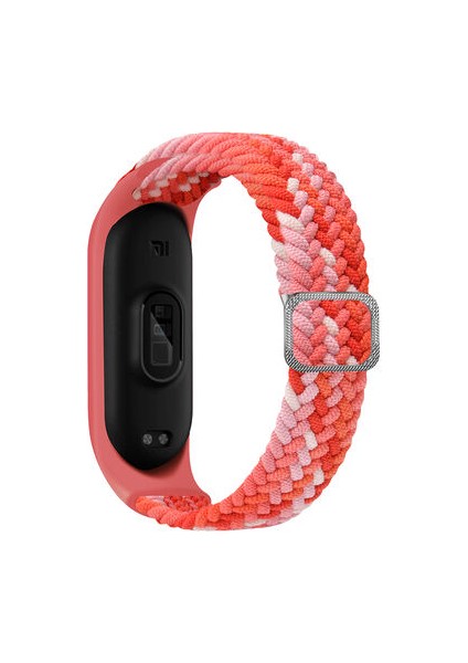 Xiaomi Mi Band 5-6 Kordon/kayış Örgü Model Tek Parça Ayarlanabilir Ölçü