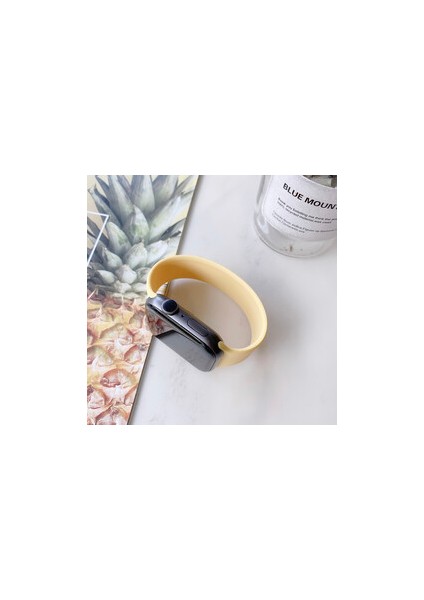 Apple Watch 38MM Kordon 12.9 cm Small Mat Pürüzsüz Silikon Kordon Tek Parça 10 Renk