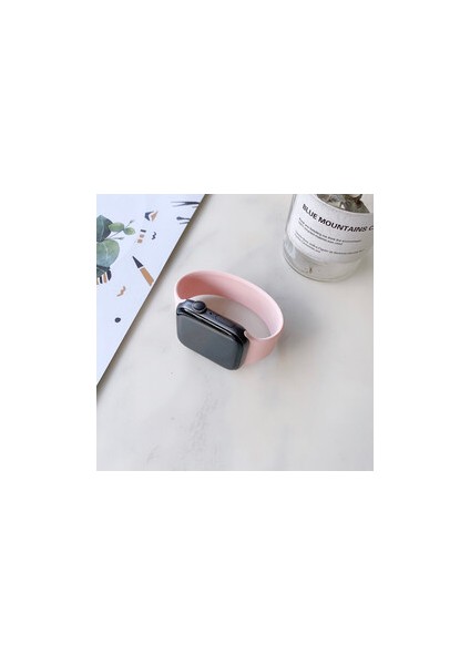 Apple Watch 42MM Kordon 16.4cm Large Mat Pürüzsüz Silikon Kordon Tek Parça 10 Renk