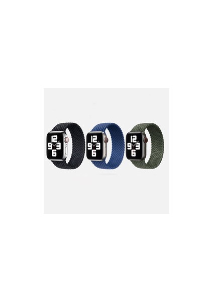 Apple Watch 40MM Kordon Tek Parça 12.7cm Small Hasır Örgülü Kordon