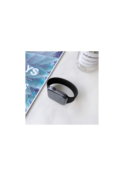 Apple Watch 44MM Kordon 16.4cm Large Mat Pürüzsüz Silikon Kordon Tek Parça 10 Renk