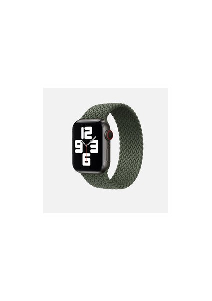 Apple Watch 40MM Kordon Tek Parça 16CM Large Hasır Örgülü Kordon