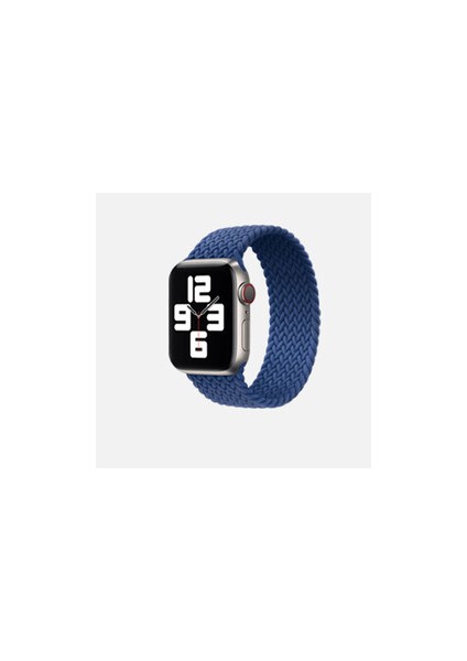 Apple Watch 38MM Kordon Tek Parça 14.7cm Medium Hasır Örgülü Kordon