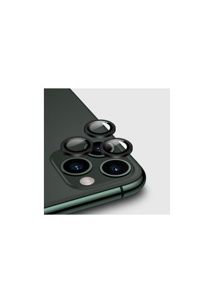 Apple iPhone 12 Pro Max Kamera Lens Koruyucu Halka Model Siyah Renk