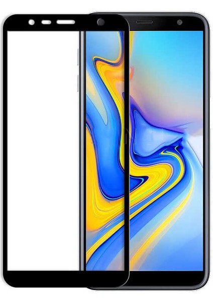 Samsung Galaxy J4 Plus Ekran Koruyucu 3D Kavisli Seramik Tam Kapatan Esnek Ekran Koruma Siyah