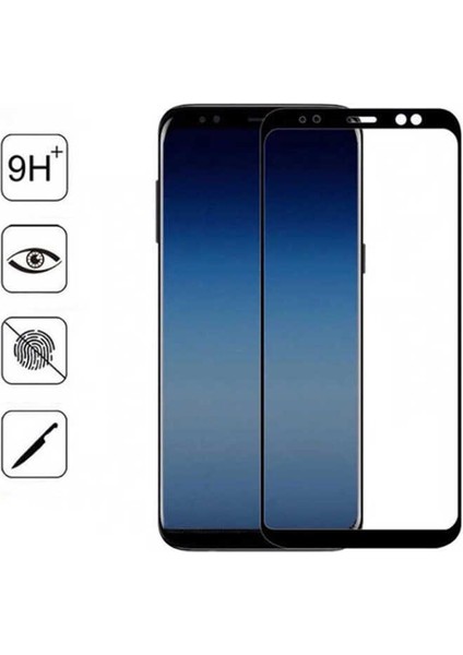 Samsung Galaxy J4 Plus Ekran Koruyucu 3D Kavisli Seramik Tam Kapatan Esnek Ekran Koruma Siyah