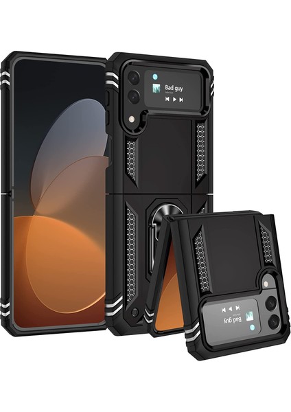 Galaxy Z Flip 4 Kılıf Zırhlı Standlı Yüzüklü Magnet Kapak Tam Koruma modelleri