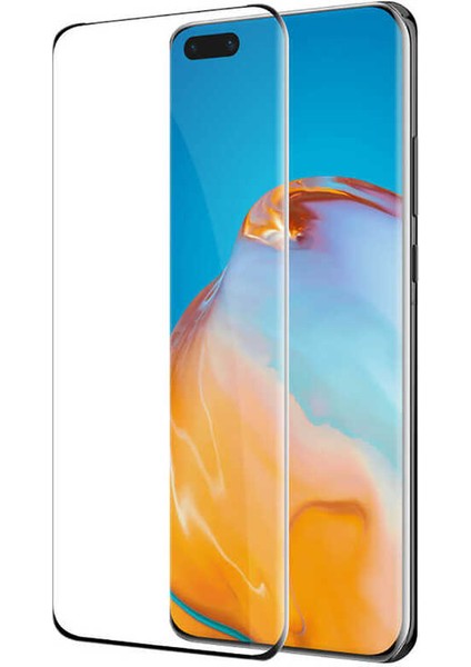 Cep Case Huawei P40 Pro Ekran Koruyucu 3D Kavisli Seramik Tam Kapatan Esnek Ekran Koruma Siyah