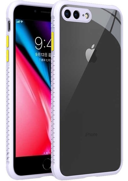 Apple iPhone 8 Plus Kılıf ​​yüksek Kenar ve Kamera Korumalı Mat Parmak Izi Yapmaz Silikon