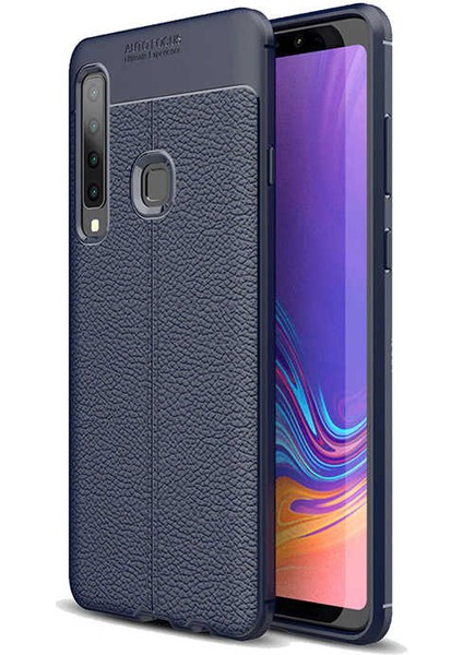 Galaxy A9 2018 Kılıf Deri Görünümlü Tam Koruma Orjinal Silikon