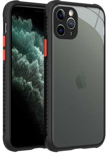 Apple iPhone 11 Pro Kılıf ​​yüksek Kenar ve Kamera Korumalı Mat Parmak Izi Yapmaz Silikon