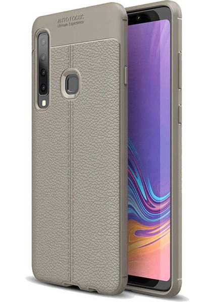 Galaxy A9 2018 Kılıf Deri Görünümlü Tam Koruma Orjinal Silikon