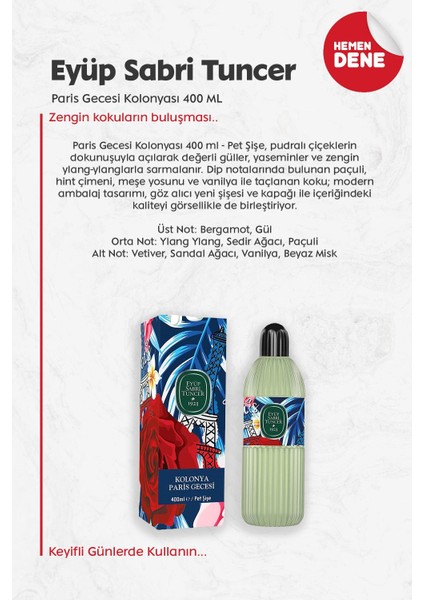 Paris Gecesi Kolonyası 400 ml fiyatları