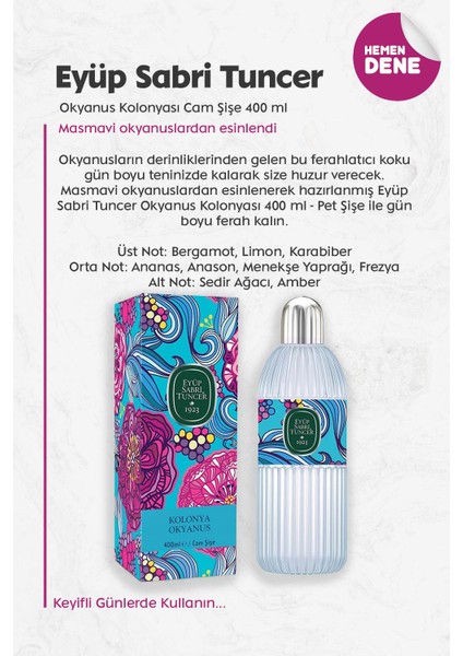 Okyanus Kolonyası Cam Şişe 400 Ml fiyatları