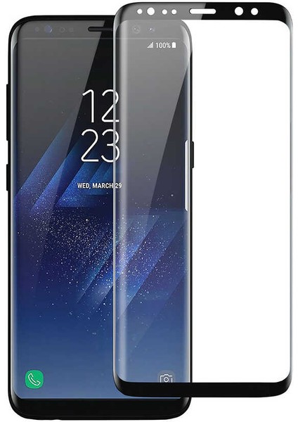 Samsung Galaxy S9 Plus Ekran Koruyucu 3D Kavisli Seramik Tam Kapatan Esnek Ekran Koruma Siyah