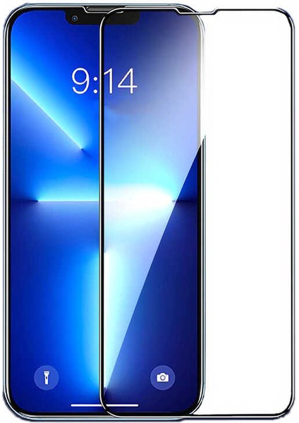 Apple iPhone 13 Ekran Koruyucu 3D Kavisli Seramik Tam Kapatan Esnek Ekran Koruma Siyah