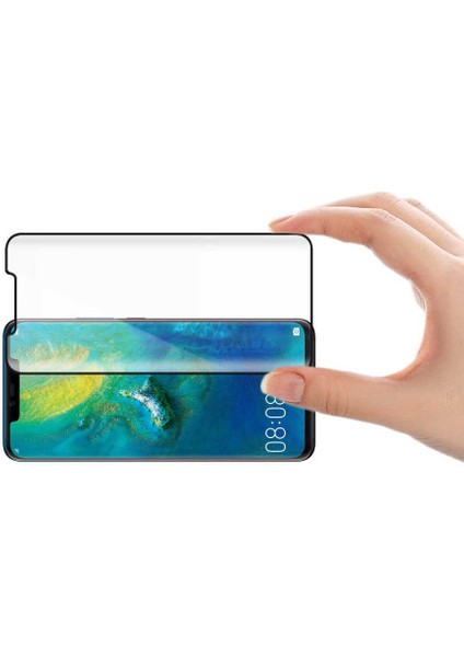 Cep Case Huawei Mate 20 Pro Ekran Koruyucu 3D Kavisli Seramik Tam Kapatan Esnek Ekran Koruma Siyah