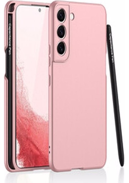 Samsung Galaxy S22 Plus Kılıf Kalemli Kapak Kadife Hissi Yüzey Slim Fit Dört Köşe Korumalı Tam Uyum