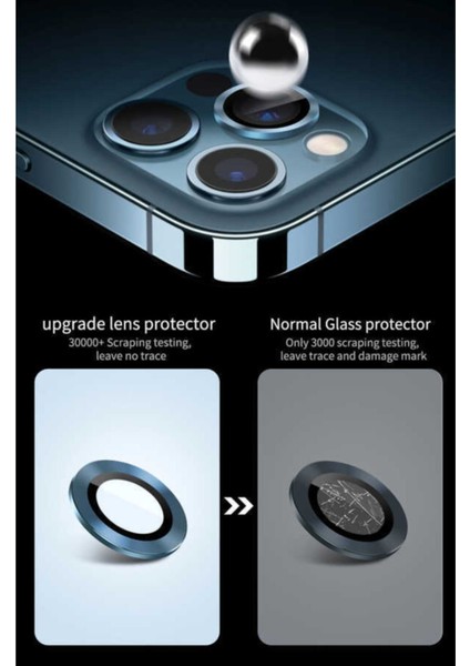 Apple iPhone 14 Plus Kamera Lens Koruyucu Çift Katman Temperli Cam Tam Koruma