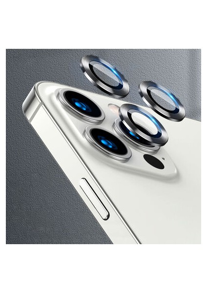 Apple iPhone 12 Pro Max Kamera Lens Koruyucu Çift Katman Temperli Cam Tam Koruma