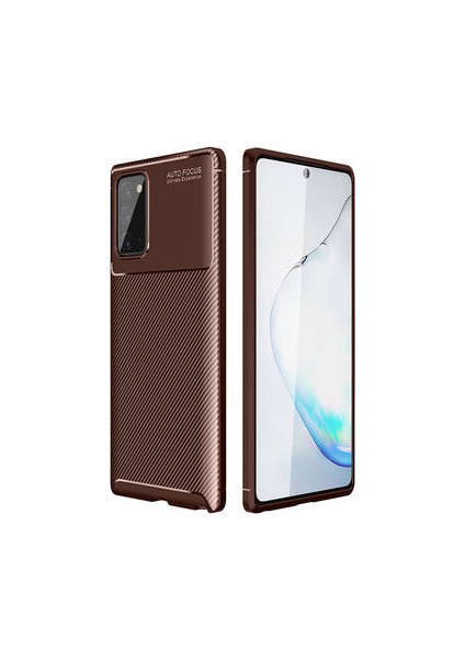 Samsung Galaxy Note 20 Kılıf Ultra Slim Fit Karbon Tasarım Tam Kalıp+Nano Ekran Koruma