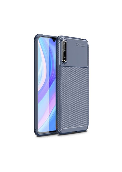 Huawei P Smart S Kılıf Ultra Slim Fit Karbon Tasarım Tam Kalıp+Nano Ekran Koruma