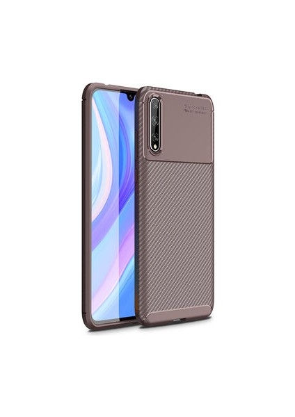 Huawei P Smart S Kılıf Ultra Slim Fit Karbon Tasarım Tam Kalıp+Nano Ekran Koruma