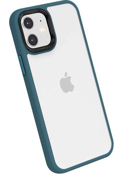 Apple iPhone 12 Kılıf Airbag Silikon Renkli Kenar 0.3mm Kamera Kısmı 0.5mm Tam Koruma