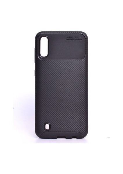Samsung Galaxy M10 Kılıf Ultra Slim Fit Karbon Tasarım Tam Kalıp+Nano Ekran Koruma