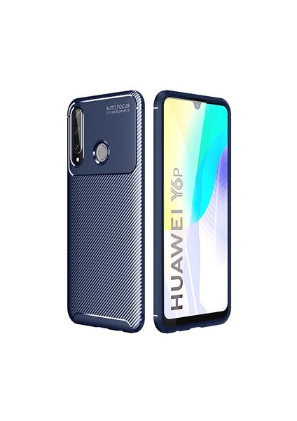 Huawei Y6P Kılıf Ultra Slim Fit Karbon Tasarım Tam Kalıp+Nano Ekran Koruma