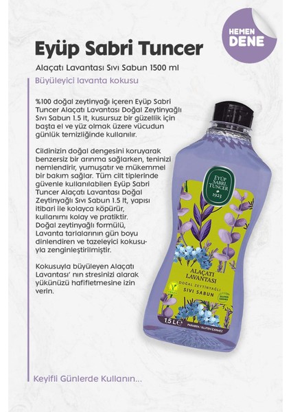 Alaçatı Lavantası Sıvı Sabun 1500 Ml