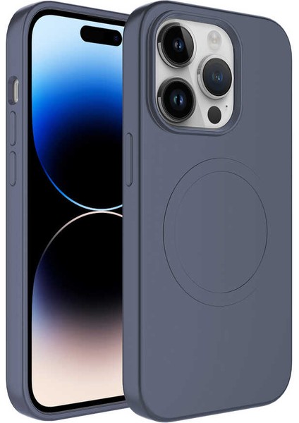 Apple iPhone 13 Pro Kılıf Magsafe Wireless Şarj Özellikli Pastel Renk Silikon Cleanable Soft Kapak