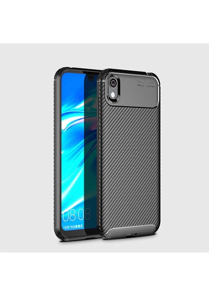 Huawei Y5 2019 Kılıf Ultra Slim Fit Karbon Tasarım Tam Kalıp+Nano Ekran Koruma
