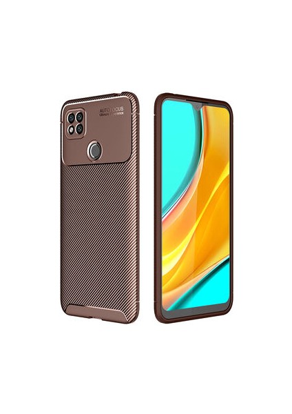 Xiaomi Redmi 9c Kılıf Ultra Slim Fit Karbon Tasarım Tam Kalıp+Nano Ekran Koruma