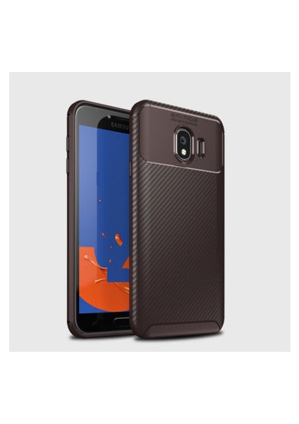 Samsung Galaxy J4 Kılıf Ultra Slim Fit Karbon Tasarım Tam Kalıp+Nano Ekran Koruma