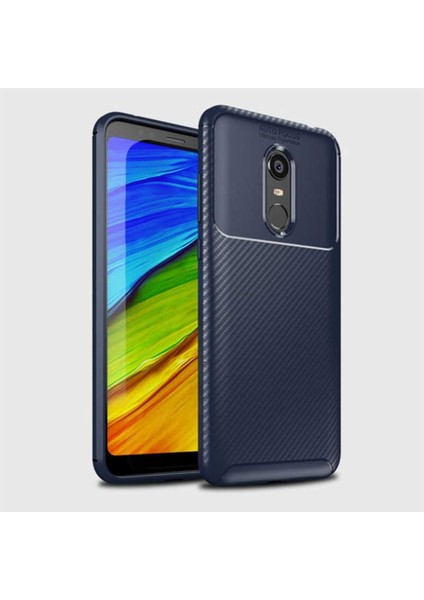 Xiaomi Redmi 5 Plus Kılıf Ultra Slim Fit Karbon Tasarım Tam Kalıp+Nano Ekran Koruma