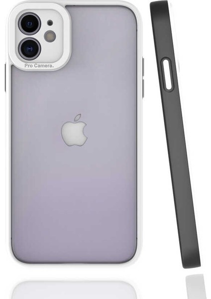 Apple Iphone 11 Uyumlu Kılıf Darbe Emici Kamera Lens Korumalı Arkası Mat Kapak