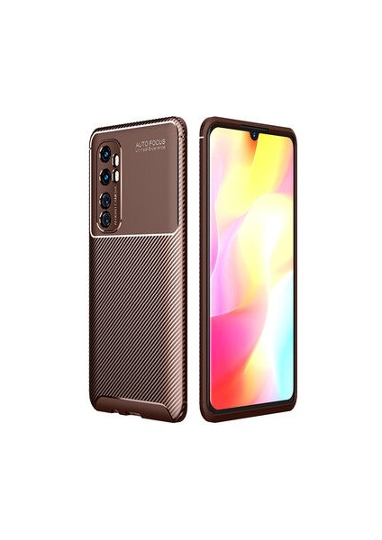 Xiaomi Mi Note 10 Lite Kılıf Ultra Slim Fit Karbon Tasarım Tam Kalıp+Nano Ekran Koruma