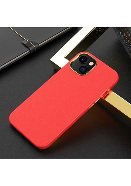 Apple IPHONE 13 Kılıf Darbe Emici Deri Narura Kapak
