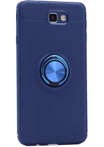 Samsung Galaxy J7 Prime Kılıf Yüzüklü Standlı Soft Parmak Izi Bırakmaz+Nano Ekran Koruma