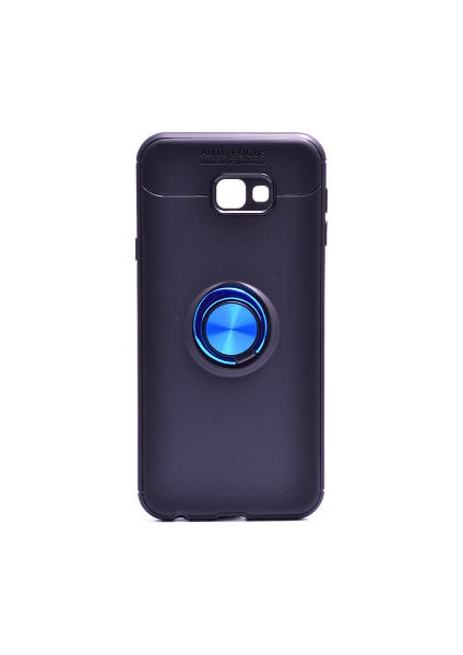 Samsung Galaxy J4 Plus Kılıf Yüzüklü Standlı Soft Parmak Izi Bırakmaz+Nano Ekran Koruma