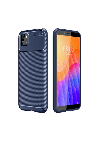Huawei Y5P Kılıf Ultra Slim Fit Karbon Tasarım Tam Kalıp+Nano Ekran Koruma