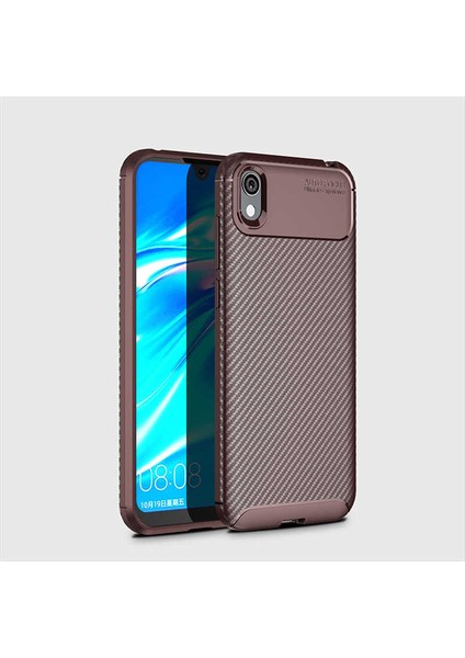 Huawei Y5 2019 Kılıf Ultra Slim Fit Karbon Tasarım Tam Kalıp+Nano Ekran Koruma