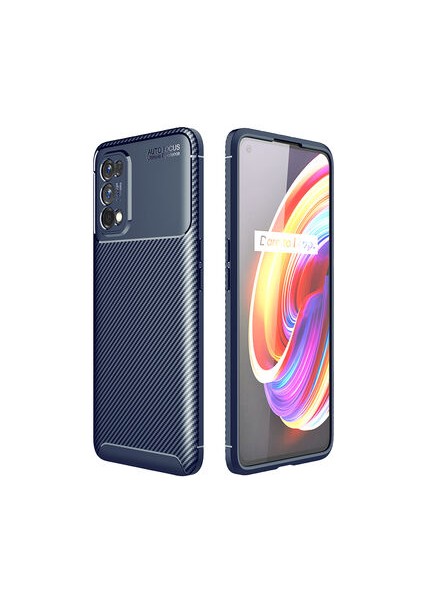 Realme 7 Pro Kılıf Ultra Slim Fit Karbon Tasarım Tam Kalıp+Nano Ekran Koruma