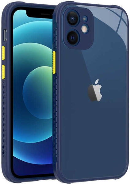 Apple iPhone 12 Mini Kılıf ​​yüksek Kenar ve Kamera Korumalı Mat Parmak Izi Yapmaz Silikon