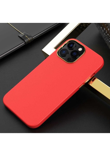 Apple IPHONE 12 Pro Max Kılıf Darbe Emici Deri Narura Kapak