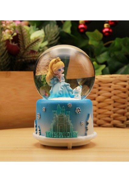 Frozen Şatolu Işıklı ve Müzikli Kar Küresi Büyük Boy modelleri