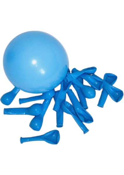 100 Lü Balon Pastel Mavi 6 Inc