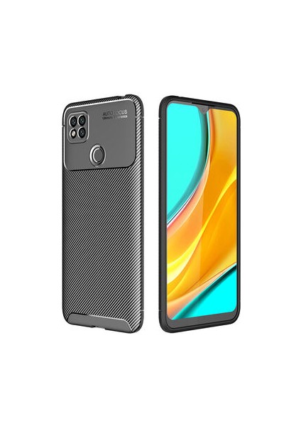 Xiaomi Redmi 9c Kılıf Ultra Slim Fit Karbon Tasarım Tam Kalıp+Nano Ekran Koruma